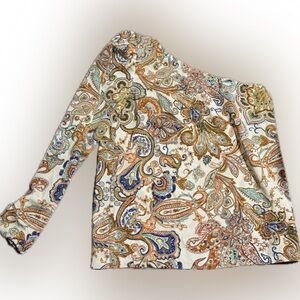 Paisley Print Long Sleeve Top